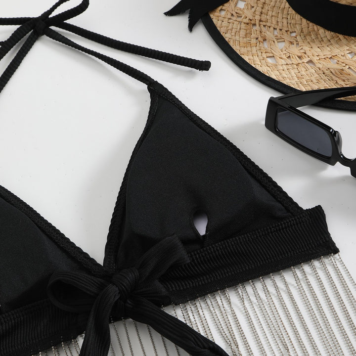 Women Triangle Bikini with Festive Fringe Design Mune Fashion