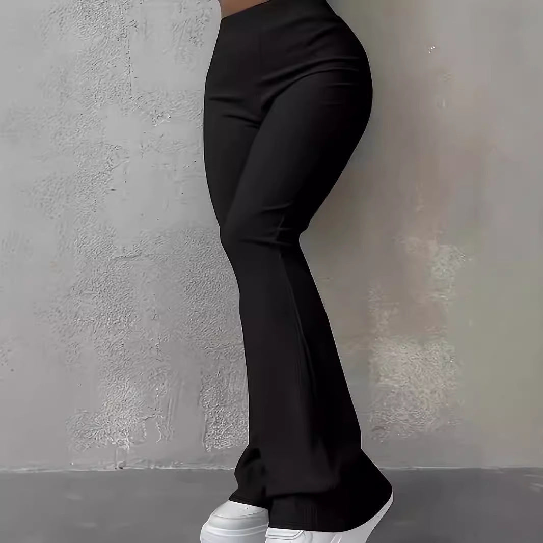 Women's High-Waist Bootcut Pants with figure-shaping Stretch Fit Mune Fashion