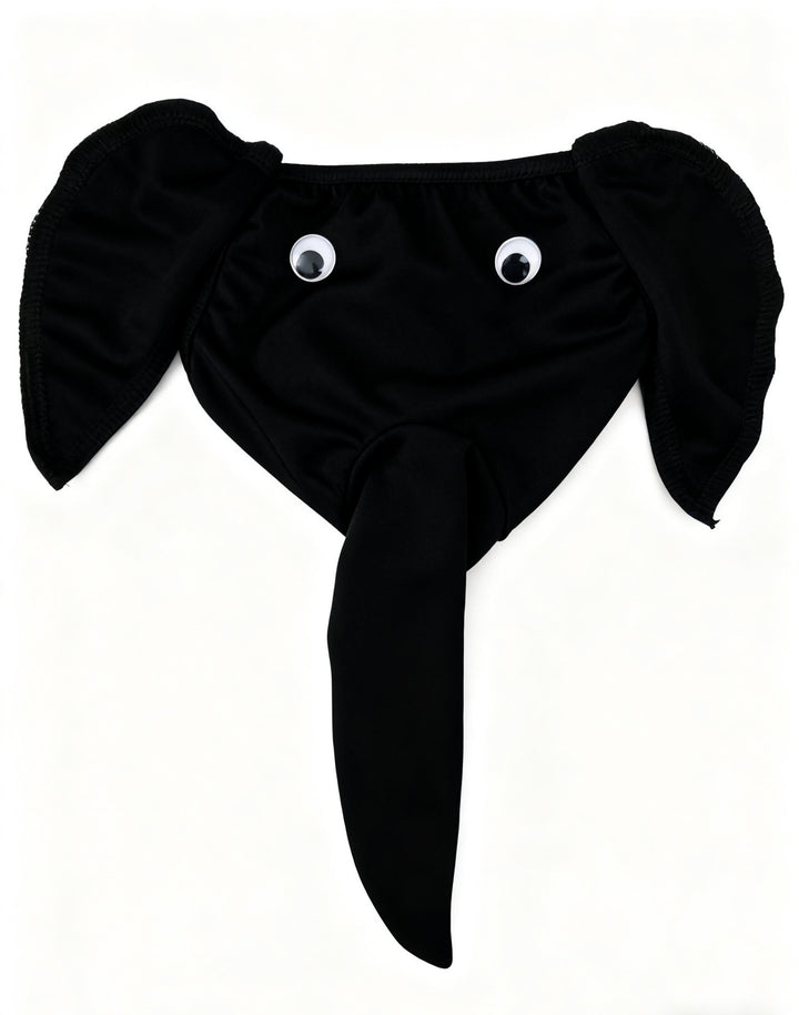 Men's Novelty Plush Reindeer Thong with Antler Pouch