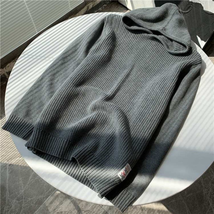 Women's Comfortable Hoodie Made of Ribbed Knit Mune Fashion