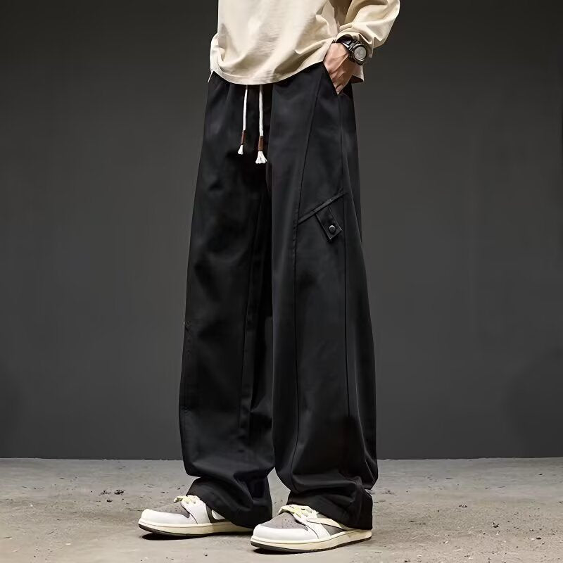 Men's Loose-Fitting Utility Pants with Side Pockets Mune Fashion