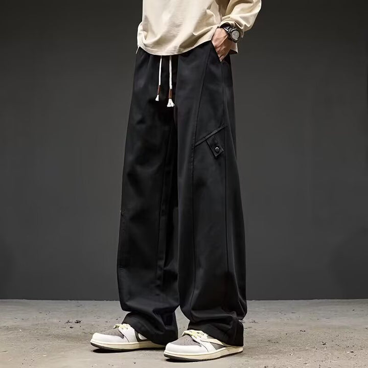 Men's Loose-Fitting Utility Pants with Side Pockets Mune Fashion