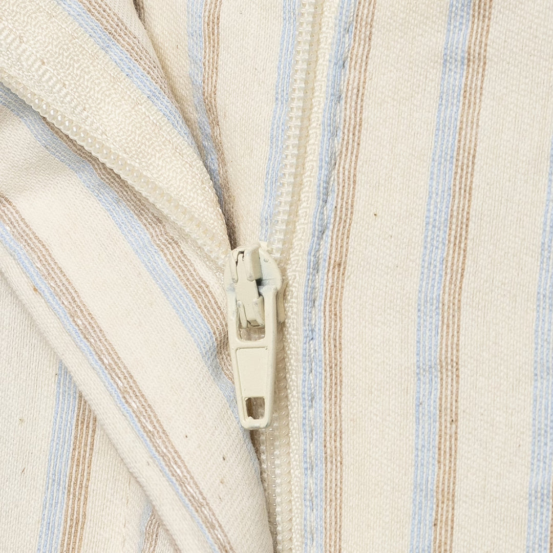 Ladies Wide Linen Trousers with High Waist, Striped Pattern and Patch Pockets Mune Fashion