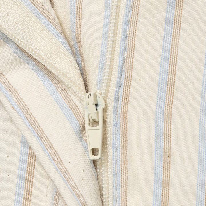 Ladies Wide Linen Trousers with High Waist, Striped Pattern and Patch Pockets Mune Fashion