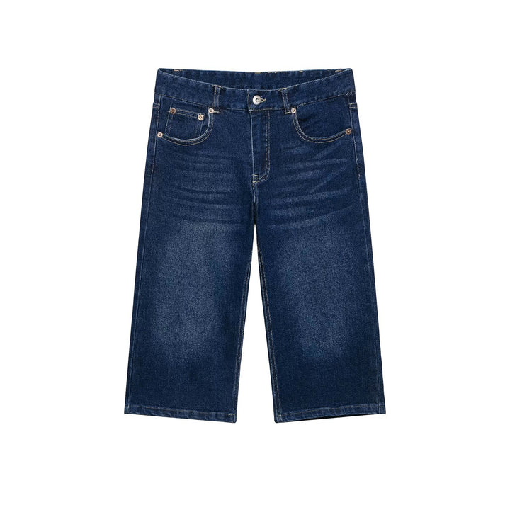 Ladies Wide Cropped Denim Culotte in 5-Pocket Design Mune Fashion