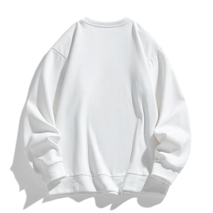 Unisex Oversize Sweatshirt with Brush Print & Ribbed Hem Mune Fashion