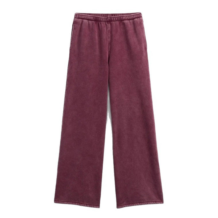 Women's two-piece terry loungewear set with zip hooded jacket and wide-cut jogging pants Mune Fashion
