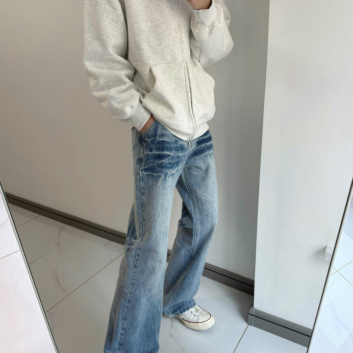 Ladies Fashion Wide-Cut Jeans Mune Fashion