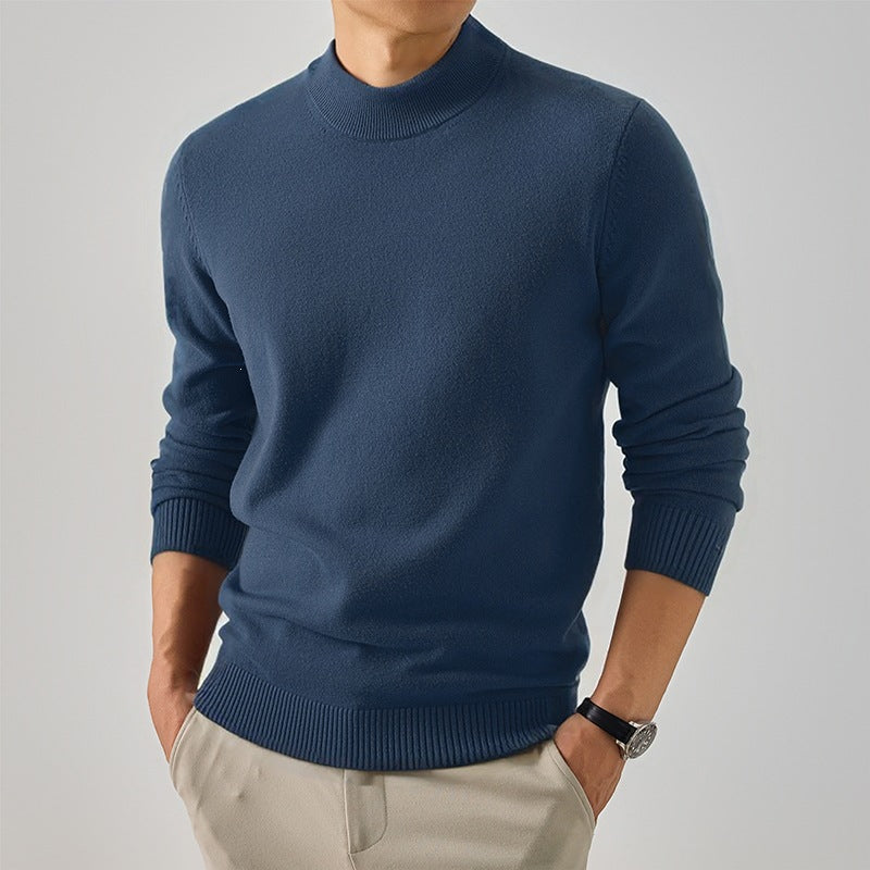 Men's Short High Neck Fine Knit Sweater with Slim Silhouette Mune Fashion