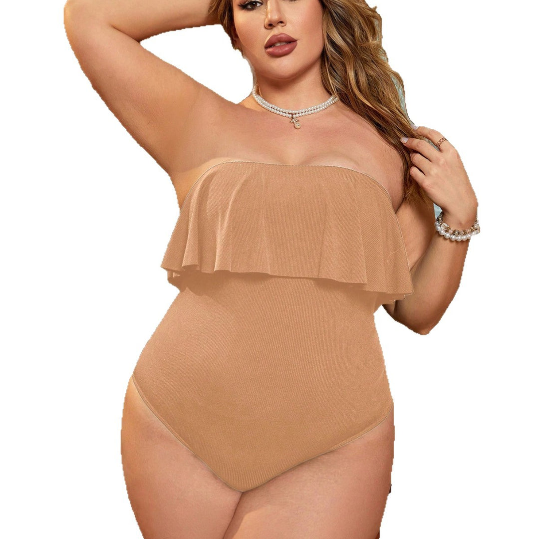 Women's one-piece swimsuit with voluminous ruffle hem Mune Fashion