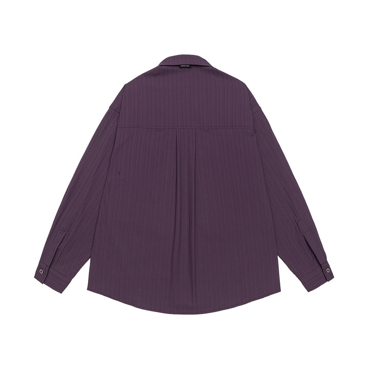 Unisex Oversize shirt with fine ribbed texture, breast pocket and Kent collar Mune Fashion