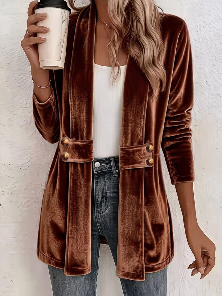 Women Elegant Velvet Blazer Mune Fashion