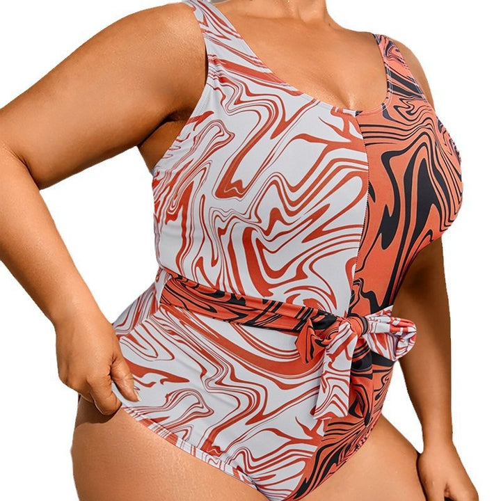 Women One-Piece Swimsuit with Elegant Wrap Detail Mune Fashion