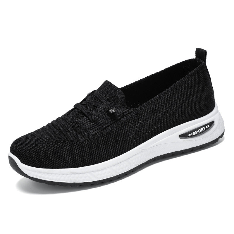 Women's sporty sneakers with elastic knitted upper material and cushioning sole Mune Fashion