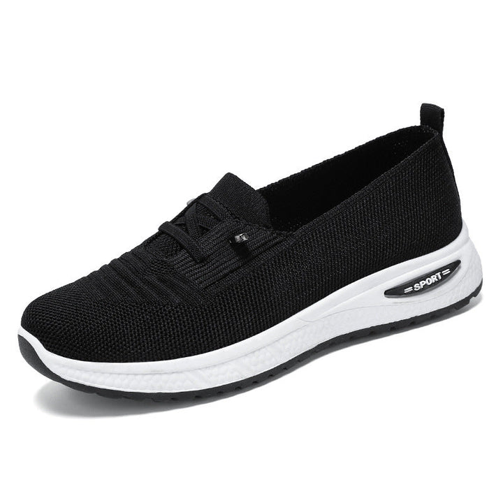 Women's sporty sneakers with elastic knitted upper material and cushioning sole Mune Fashion