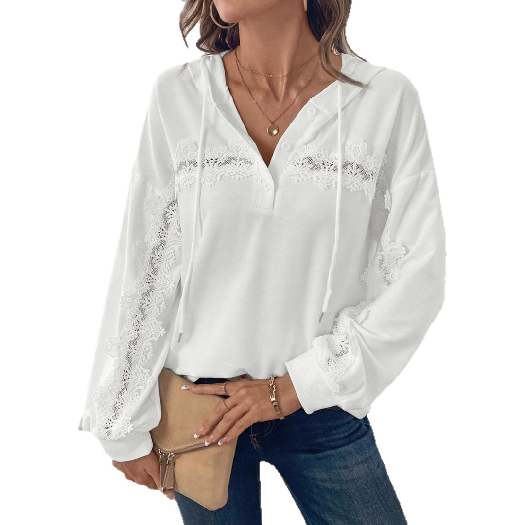 Women's Hoodie with Lace Accents Mune Fashion