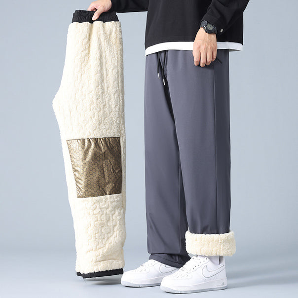 Men's sporty fleece jogging pants with innovative design