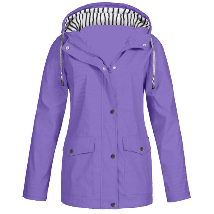 Women's waterproof parka with hood, drawstring and patch pockets Mune Fashion