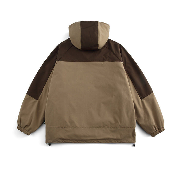Unisex Boxy-Technical Hooded Jacket with Raglan Sleeves, Water-Repellent Shell and Drawstring Hem Mune Fashion