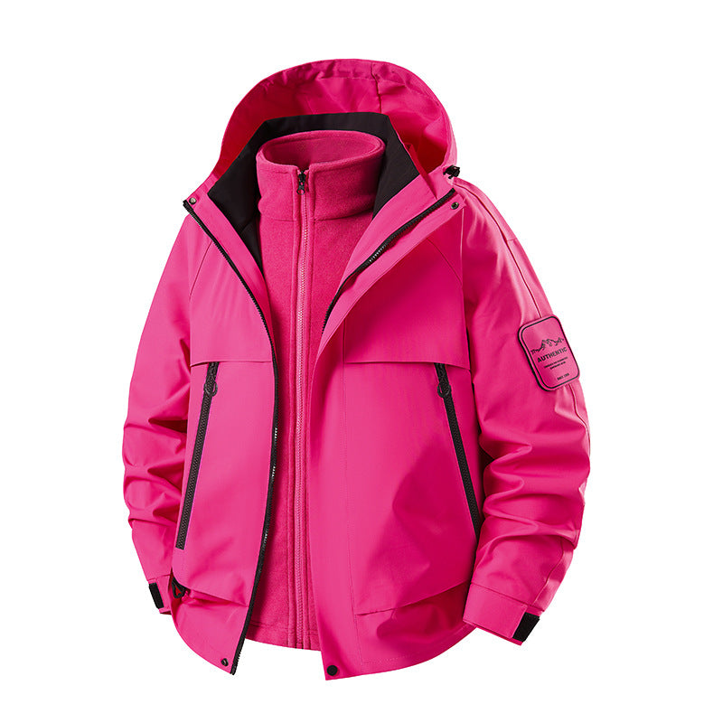 Men's multifunctional waterproof softshell rain jacket with removable fleece inner jacket Mune Fashion