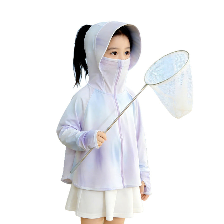 Unisex lightweight children's sun jacket with UV protection, hood, and water-repellent functional fabric Mune Fashion