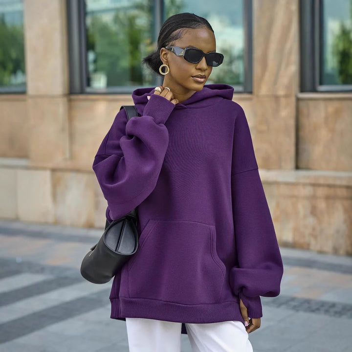 Women's Oversized Hoodie with Kangaroo Pocket Mune Fashion