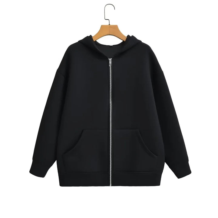Unisex nan Oversize Hoodie Jacket with full zip, kangaroo pockets and casual boxy cut Mune Fashion