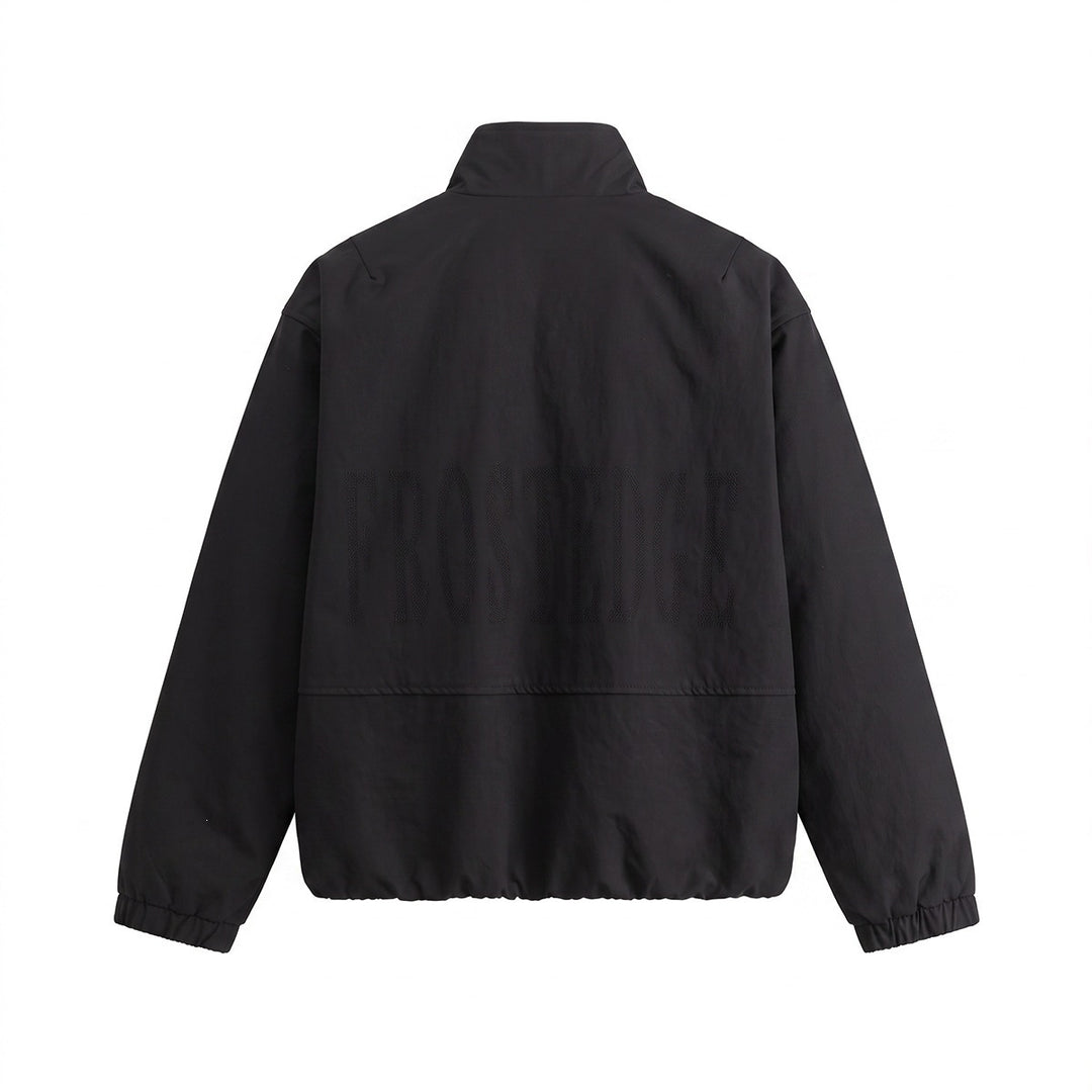 Men's short-cut minimalist boxy blouson with stand collar and press stud placket Mune Fashion