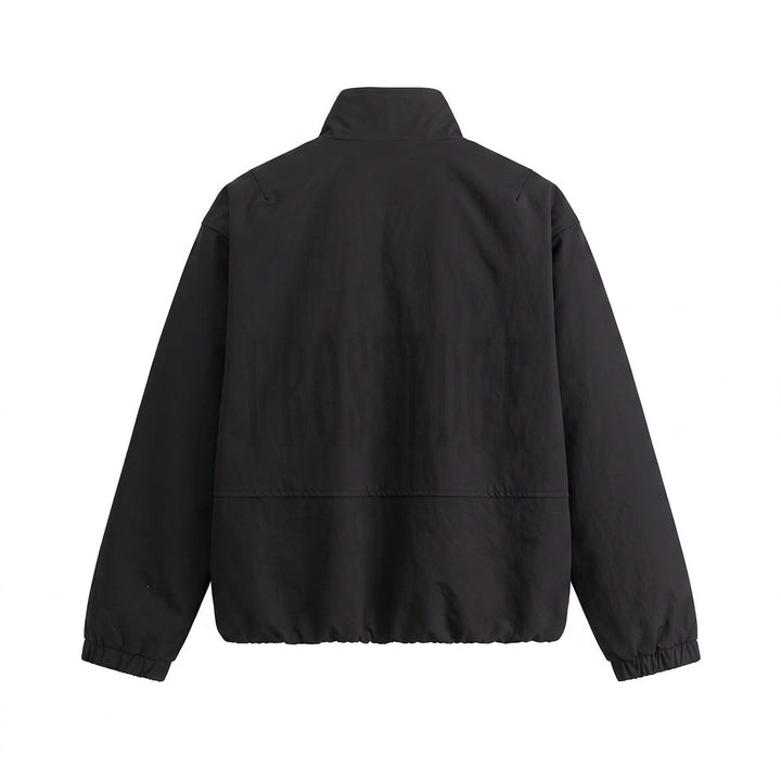Men's short-cut minimalist boxy blouson with stand collar and press stud placket Mune Fashion