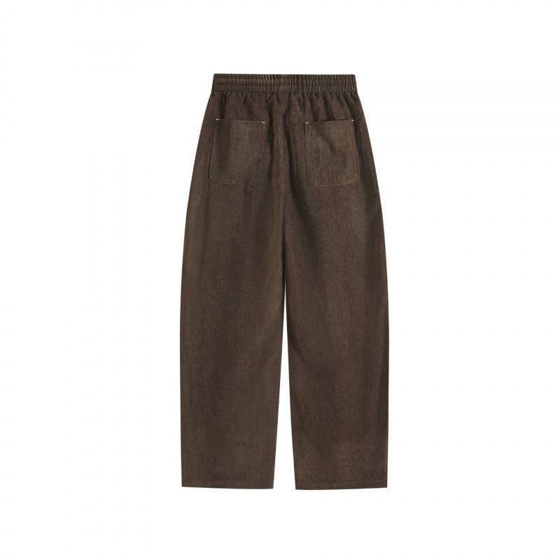 Women Wide Culotte Pants with Elastic Waistband and Drawstring Mune Fashion