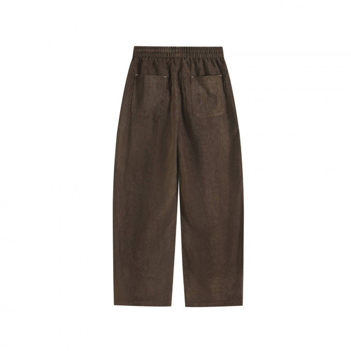 Women Wide Culotte Pants with Elastic Waistband and Drawstring Mune Fashion