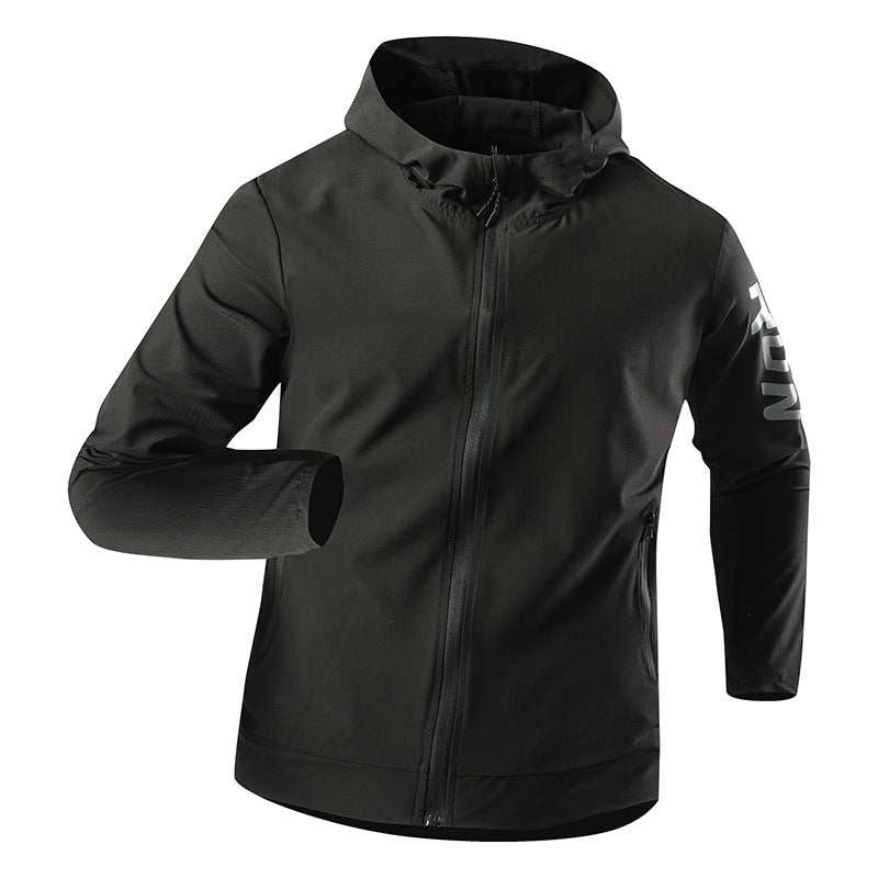 Men's Breathable Functional Jacket with Adjustable Collar