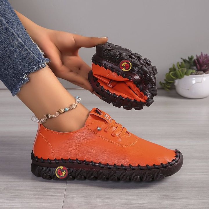 Women's lightweight everyday slip-on sneakers with hidden lacing, elastic entry, and grippy trail sole Mune Fashion