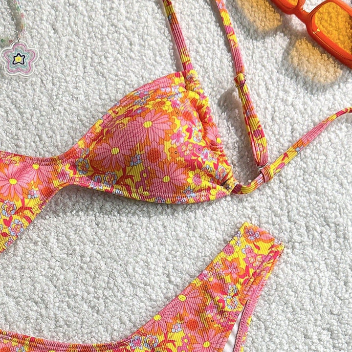 Ladies Floral Print Bikini Mune Fashion