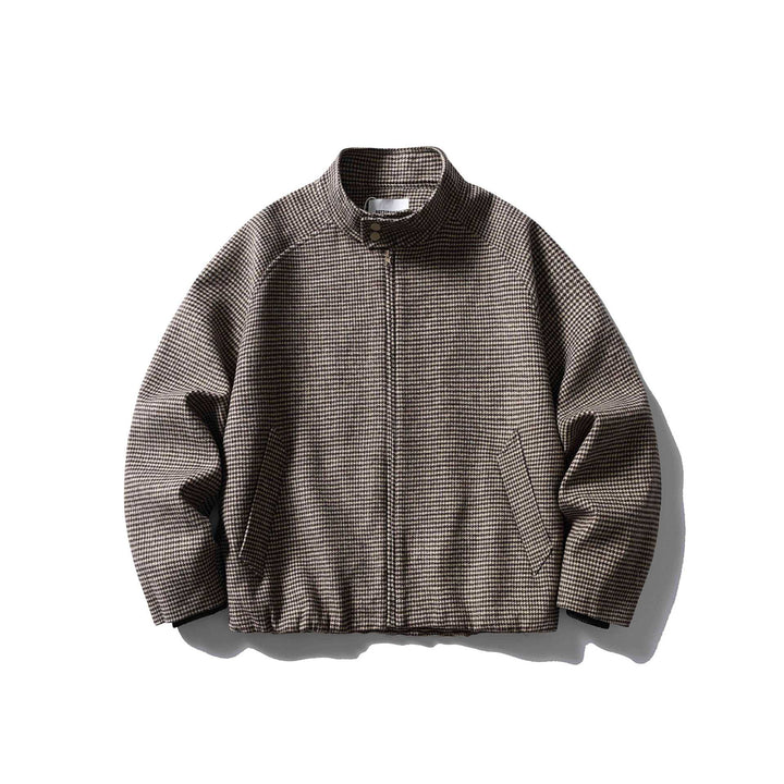 Unisex Short structured blouson jacket with stand-up collar and zipper Mune Fashion