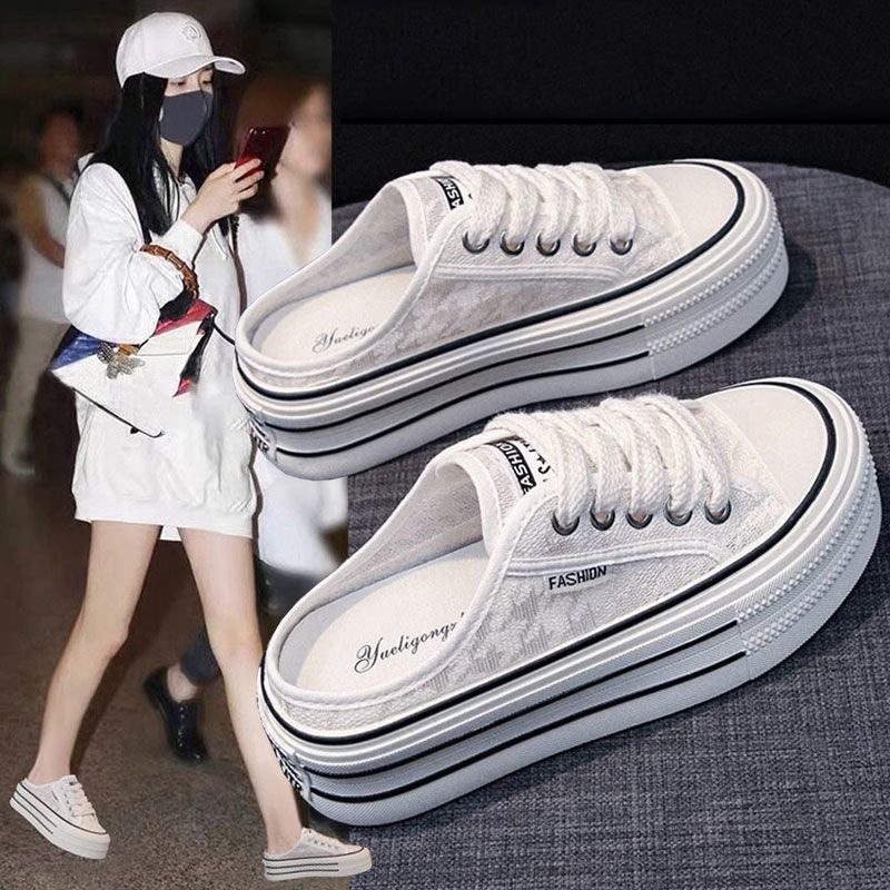 Women Platform Sneakers with airy canvas upper and non-slip sole Mune Fashion