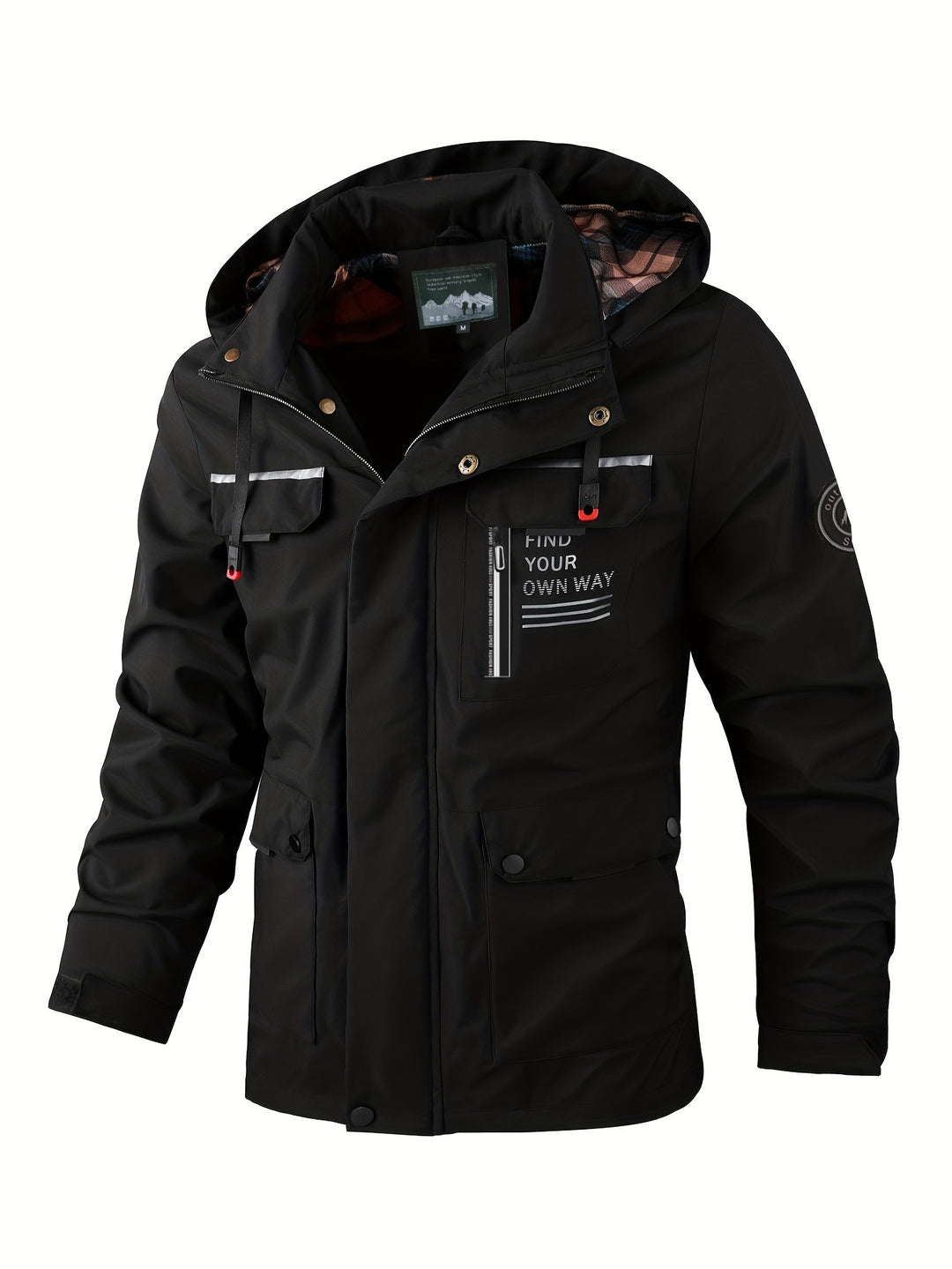 Men's light softshell parka with water-repellent coating, hood and multifunctional pockets Mune Fashion