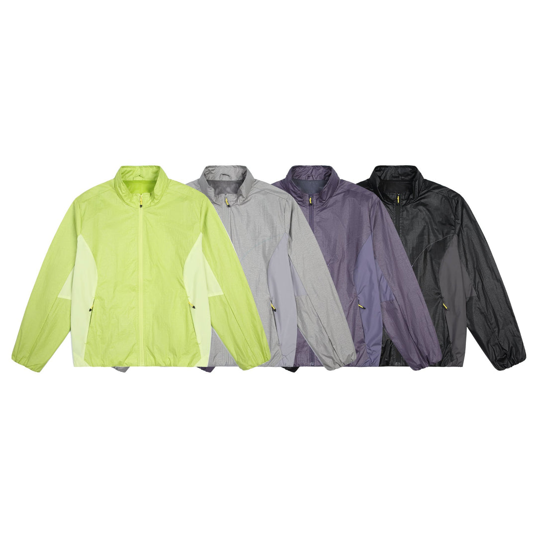 Women's Ultralight Running and Wind Jacket with Stand-Up Collar and Mesh Lining Mune Fashion