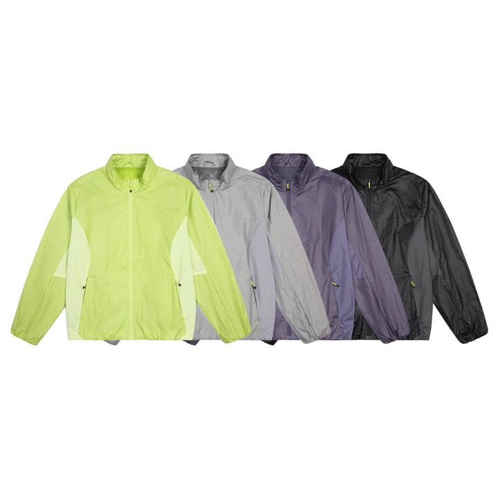 Women's Ultralight Running and Wind Jacket with Stand-Up Collar and Mesh Lining Mune Fashion