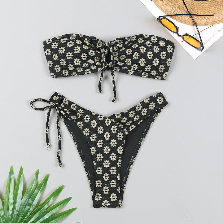 Women's bandeau bikini set with adjustable ties Mune Fashion