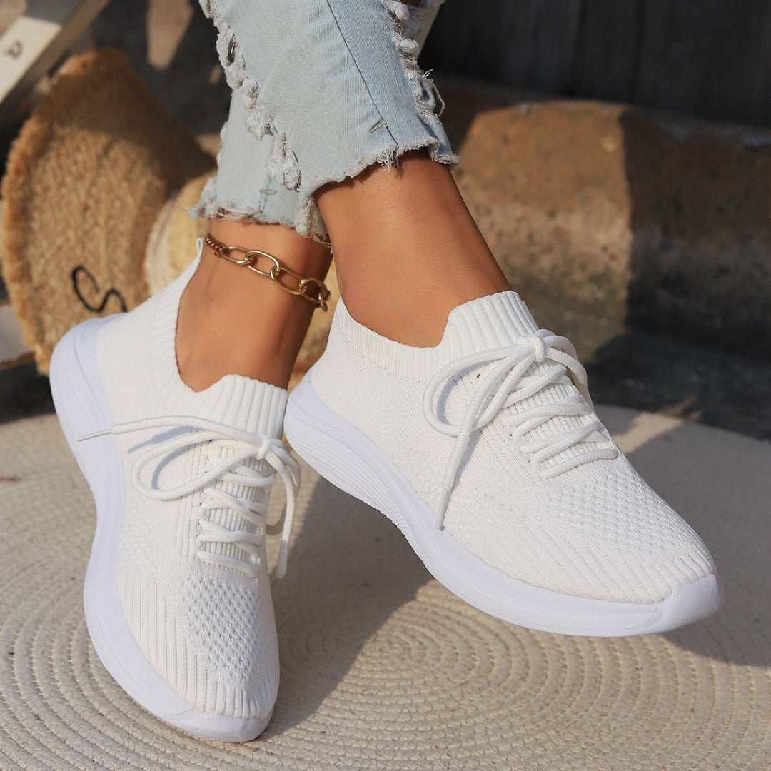 Ladies' knit sneakers with sock-like shaft Mune Fashion