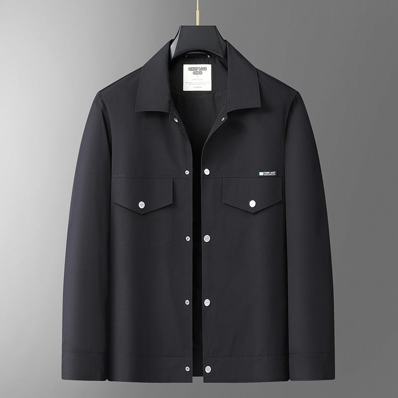 Men's Lightweight Overshirt Jacket made of Microfiber Mix with Chest Flap Pockets Mune Fashion