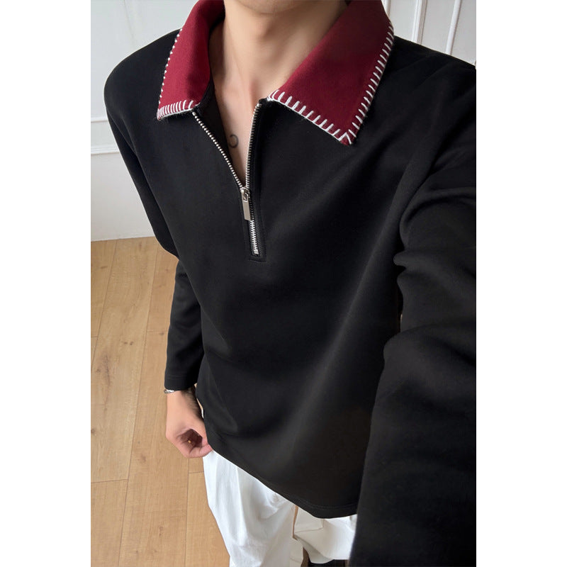 Men's Casual Pullover with Zipper Mune Fashion