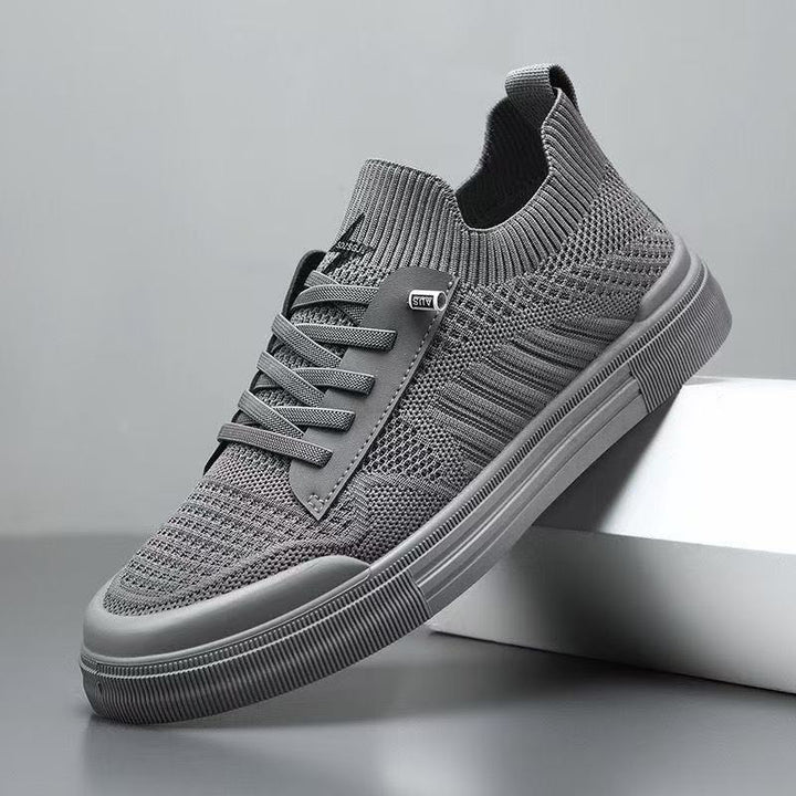 Men's Lightweight Knitted Low-Top Sneaker with Sock-Like Shaft and Elastic Entry Mune Fashion