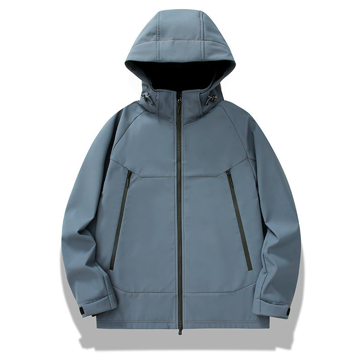 Men's softshell outdoor jacket with hood wind and water repellent Mune Fashion