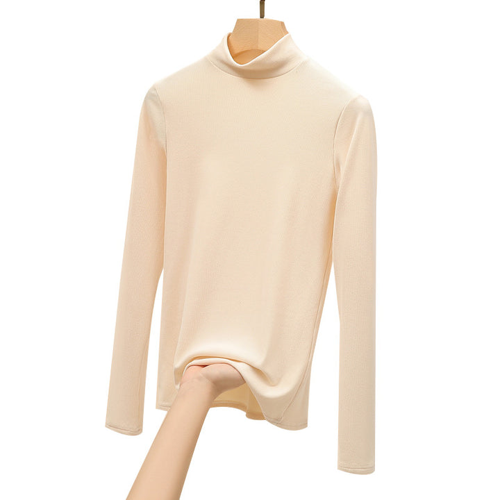 Ladies Elegant and Figure-hugging Long Sleeve Roll Neck Top Mune Fashion