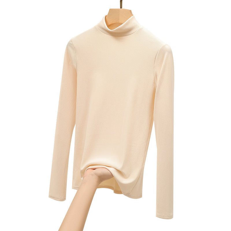 Ladies Elegant and Figure-hugging Long Sleeve Roll Neck Top Mune Fashion