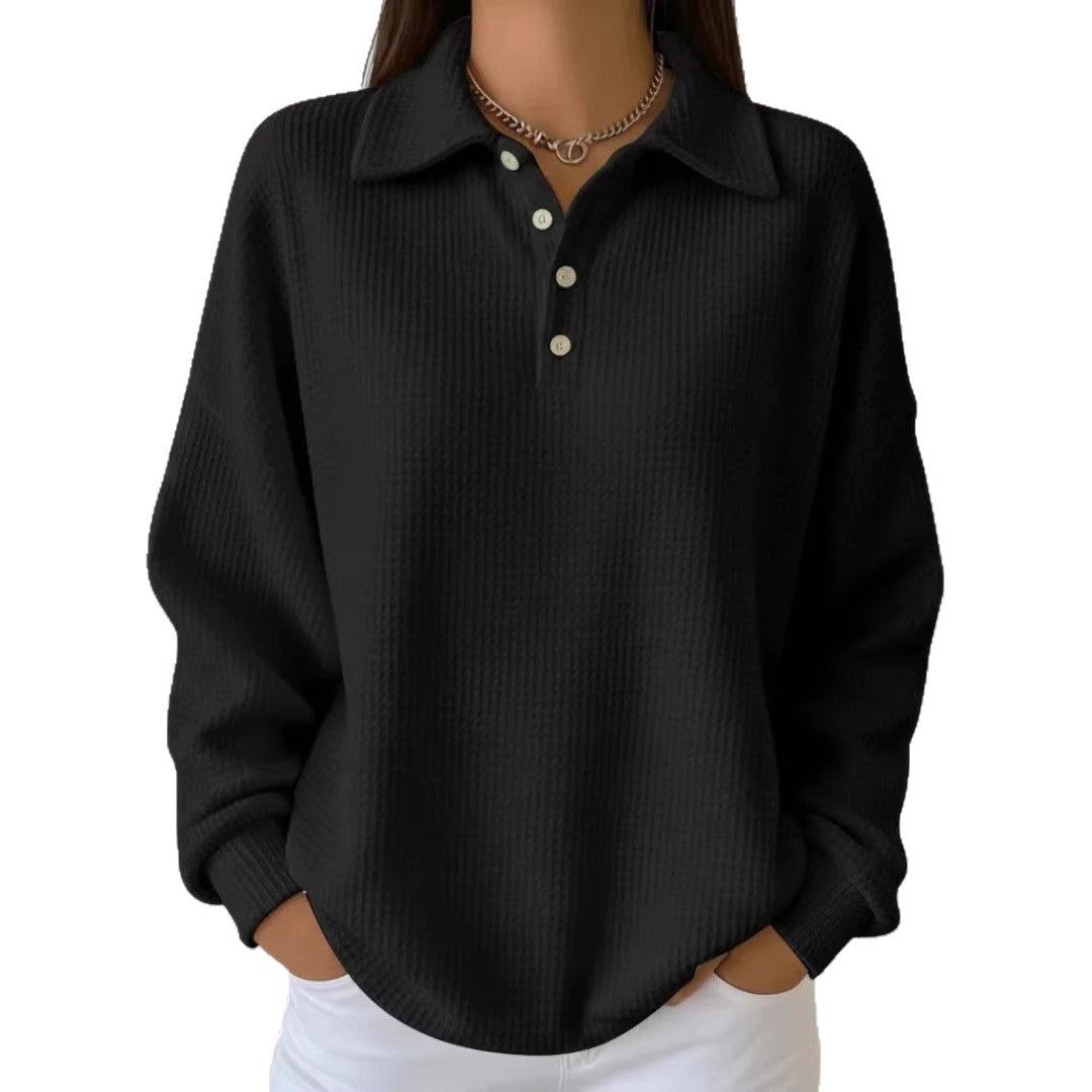 Women's Casual Waffle Sweater