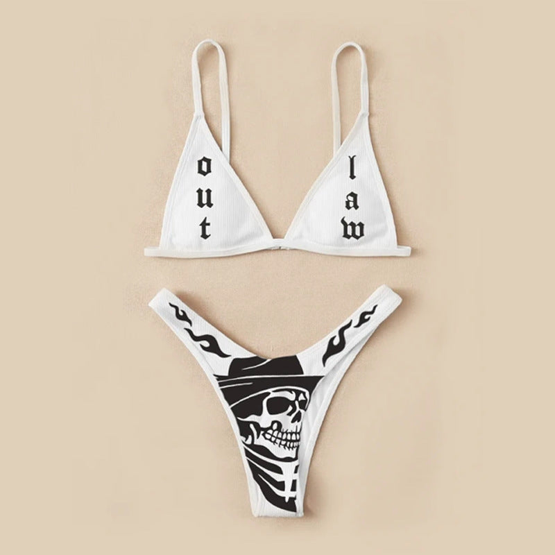 Ladies Bandeau Bikini Set with striking graphic print Mune Fashion
