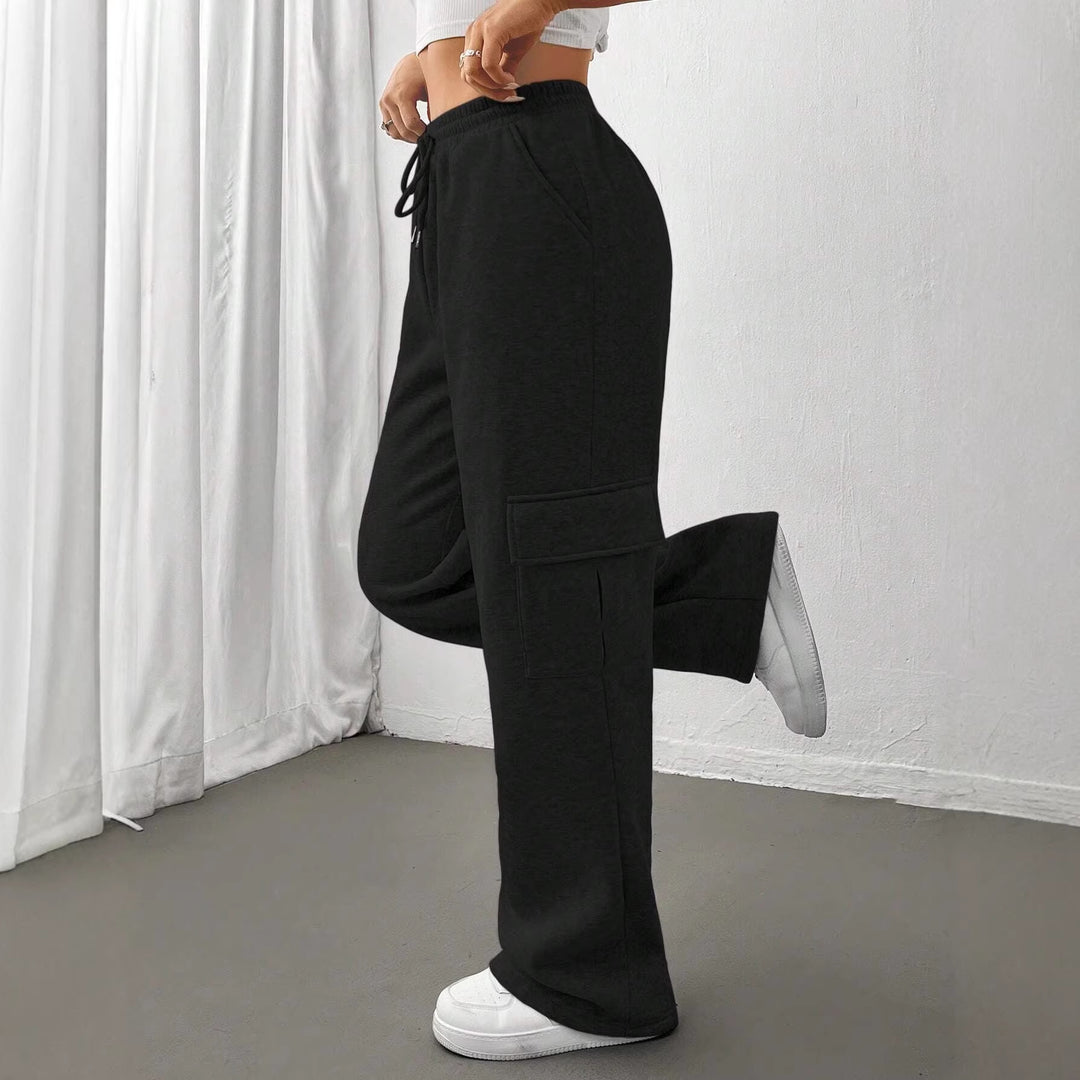 Women’s Loose Cargo Pants in Jogger Style with Drawstring Mune Fashion